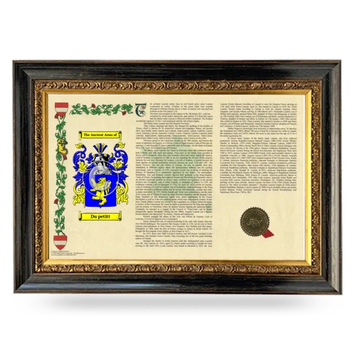 Du petitt Armorial Landscape Framed - Heirloom